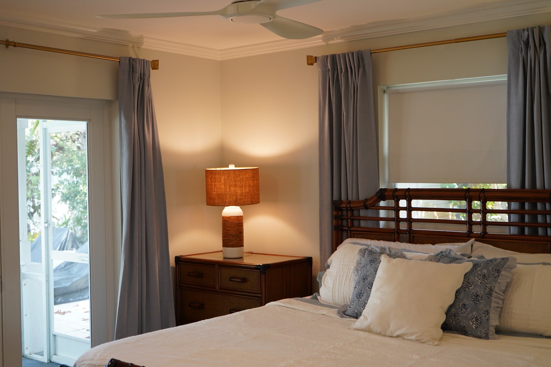 Primary bedroom with garden doors